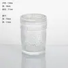 Vaso de Vidrio para Velas Personalizado en Relieve con Tapa Adorno Vidrio Espesado Transparente Borde Dorado Girasol Vela de Aromaterapia Vaso Vacío