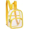 Mochila Transparente Impermeável para Campo Esportivo Europeu e Americano Bolsa de Cosméticos de Viagem Grande Capacidade Mochila Escolar para Estudante Bolsa de Cosméticos de PVC