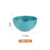Novo Conjunto de Louça de Palha de Trigo Estilo Japonês Doméstico Tigela Redonda para Sopa Dormitório de Estudante Tigela de Arroz Tigela de Trigo para Macarrão