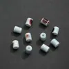 Cuentas cerámicas cilíndricas rectas de color cruzado y cocción a alta temperatura, cuentas espaciadoras cilíndricas de agujero grande, accesorios para pulseras y collares hechos a mano para DIY