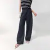 Pantalones Transpirables: Pantalones de Algodón Estilo Old Money para Mujer, Talla 26, Estilo Delgado de Verano, Pantalones Anchos tipo Hoz, Pantalones Largos