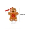 Decoración Navideña Transfronteriza de Tela Nueva, Colgante de Hombre de Jengibre, Adorno para Colgar en el Árbol de Navidad, Hombre de Galleta con Letra Navideña