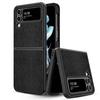 Funda para teléfono móvil de cuero PU plegable con patrón de lichi Exportación Nuevo modelo Adecuado para Samsung Zflip6 Funda de cuero para teléfono móvil Logotipo personalizado