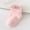 Calcetines de Piso Antideslizantes para Bebé 2024 Color Puro Calcetines de Media Caña para Niños Calcetines para Bebé Encaje Ins Calcetines Populares