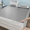 Tapete de absinto de verão, tapete de seda gelada, sem rebarbas, tapete de vime dobrável, para dormitório estudantil com ar condicionado