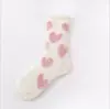 Meias de Veludo Coral Femininas Outono Inverno Espessadas Quentes Meia-canela Doce Desenho Animado Fofo Meias para Dormir Femininas Meias de Chão para Casa