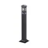 Columna extintora de humo de acero inoxidable de gran tamaño para interiores, colector de colillas, para hospitales, zonas de fumadores civilizadas, columna de cenizas vertical