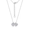 Collar de Plata de Ley S925 Full Moissanita Dos 2 Quilates Forma de Corazón Moissanita Engastada en Bisel Cadena para Clavícula Venta Caliente Transfronteriza