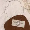 Collar de Luna Transfronterizo, Diseño de Nicho, Versátil, Personalizable, de Alta Gama, Moderno, Collar de Cadena para Clavícula para Mujer