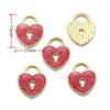 100 Joyas DIY de Aleación con Forma de Gota de Aceite Colgante Rosa Día de San Valentín Serie de Pulsera Llavero Colgante W519