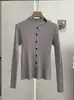 KEKEZOON Suéter de Punto con Cuello Alto Acanalado para Mujer Otoño Ajuste Delgado Diseño de Botones Manga Larga Top Adelgazante 9520