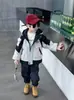 Ropa de Invierno para Niños Chaqueta con Felpa Estilo Coreano Gruesa para Niños Tendencia Fresca Parka con Capucha Para Niños Pequeños y Medianos Ropa Exterior Elegante Comercio Exterior