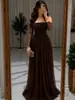 879W Nuevo Vestido de Encaje Elegante Transfronterizo, Estilo Europeo y Americano, Exportación de Amazon Ropa para Mujer, Manga Larga, Vestido de Noche de un Solo Hombro