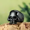 Série de Anéis de Caveira Estilo Punk Personalizados de Celebridade da Internet, Novo Anel de Caveira Brilhante de Aço Inoxidável para Homens