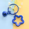 Anillo de Tarjetas de 15 Colores Seleccionados Cuidadosamente Campana Estrella de Cinco Puntas de Colores Flor de Ciruelo de Plástico Llavero de Acrílico Llavero Colgante Dopamina