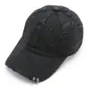 Chapéu de Pato Feminino Cor Lisa Lavado Desgastado Rasgado para Primavera e Outono Chapéu de Sol Protetor Solar de Exterior para Homens Boné de Basebol