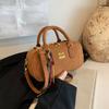 Bolsa de Boliche Simples Fosca Transfronteiriça Coreana Min Nova Bolsa de Mão Pingente Tecido Estilo Ocidental Ombro Único Transversal