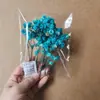 Bolsas de Porciones Pequeñas de Flores Secas, Flores Conservadas, Abanicos Hechos a Mano para DIY, Arreglos Florales Flotantes, Actividades de Team Building, Pegamento, Pinzas