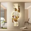 Pinturas decorativas de entrada e sala de estar transfronteiriças, luzes LED, parede de fundo de sofá vertical, novo estilo chinês, de alta qualidade, arte de parede criativa
