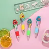 Mini Bolígrafo de Cuatro Colores Coreano Lindo Ins Dibujos Animados Adorable Colorido Retráctil Bolígrafo Premio Regalo para Estudiantes