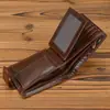 Billetera Corta de Cuero Genuino para Hombres y Mujeres, Billetera de Piel de Vaca de Primera Capa 80% de descuento 70% de descuento Billetera con Múltiples Ranuras para Tarjetas con Billetera para Monedas Exportación