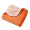 Toalla de Coral Fleece, Bicolor, Engrosada, Absorbente, Toalla Limpiadora Facial, Ribeteada, Suave y Delicada, Toalla de Color Caramelo Macarrón