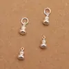 Plata de Ley S925 Colgante Fulu Colgante Pequeño de Calabaza Pulsera Carrito Pequeño DIY Collar Hecho a Mano Pulsera Pulsera Accesorios