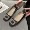 Zapatos de Salón Bajos para Mujer 2026 Estilo Nuevo, Adecuados para Combinar con Faldas, Estilo Suave, Cómodos para los Pies, Zapatos de Noche, Versátiles para el Viaje Diario, Zapatos de Abuela de Cuero Suave