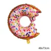 Balão de Rosquinha de Chocolate Aniversário Hambúrguer Batata Frita Pizza Balão Cachorro-Quente Festa Balão de Filme de Alumínio Decoração