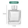 Botella de Vidrio Cuadrada para Aromaterapia Aromaterapia sin Llama Botella Volátil de Rattan para Aromaterapia Botella Vacía Botella Difusora de Fragancia para el Hogar Botella Secundaria