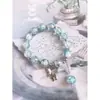 Pulsera de Cristal con Cuentas de Mariposa, Pulsera de Diseño de Alta Gama Ins, Regalo para Novia, Nueva Pulsera de Mejor Amiga de Aspecto Caro