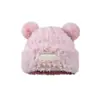 Gorro cálido estilo nuevo 2025 para mujer, gorro de punto de felpa adelgazante, resistente al frío, lindo, protector de orejas, con bloques de color, gorro de invierno moderno