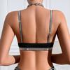 Nuevo Sujetador Push-Up de Encaje Sexy Transpirable Agradable a la Piel Cómodo Pure Desire Cinta Plateada sin Varillas Transfronterizo Nuevo Caliente para Mujer Europea y Americana