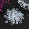 Brincos de argola em silicone branco leitoso, ilhós em forma de O, acessórios de joias para piercing, variedade para atender a diferentes necessidades de combinação, acessórios práticos
