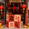 Decoración de Escena de Caja para el Día de Año Nuevo, Atmósfera de Centro Comercial, Año del Caballo, Decoraciones de Tienda para el Día de Año Nuevo, Pila de Cajas de Regalo para el Festival de Primavera