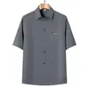 Traje Tang de verano para hombre estilo chino traje camisa de manga corta para mediana edad y ancianos camisa holgada conjunto de dos piezas en stock venta al por mayor