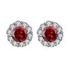 Pendientes de moissanita de imitación japonesa y coreana, pendientes de girasol para mujer, trémolo de platino chapado en 1 quilate, cadena de suministro de punto vivo