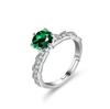 Ebay transfronterizo plata esterlina 925 chapado en platino de 18k anillo sección bambú color rojo púrpura anillo circón comercio al por mayor