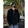 Sudadera de otoño para hombre, estilo americano, diseño de nicho, hombros acolchados, corte holgado, elegante y genial para hombres jóvenes, sudadera con media cremallera
