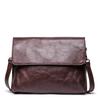 Bolsa de ombro masculina de couro curtido vegetal, atacado, feita à mão, bolsa de mão feminina, bolsa simples de couro genuíno para iPad