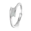 Anillo de Plata de Ley S925 con Corte Geométrico para Mujer Diseño Asimétrico de Nicho Estilo Frío Norteamericano Ins Joyería de Alta Gama