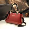 Bolsas Femininas 2026 Nova Moda Bolsas para Mulheres de Meia-Idade Couro Patente Bolsas de Mãe Bolsas de Couro Genuíno Elegantes Tendência