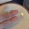 Novos Brincos de Zircônia Rosa Amor 2022 Nova Moda Elegantes de Alta Qualidade Nicho Brincos de Luxo Leve para Mulheres no Verão