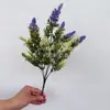 Buquê Artificial de Grama de Espuma com 5 Ramos Lavanda Decoração de Casamento Casa Flores Artificiais Flores de Espuma Plástico de Malte Flores Decorativas
