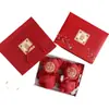 Toalla de Boda Regalo Oso Rojo Caja de Boda Regalo de Dote Personalizado Cumpleaños Regalo de Primer Año Absorbente