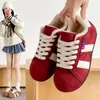 Sapatos Femininos 2025 Inverno Novo Estilo Veludo Leve Tênis Esportivo Forrest Gump Feminino Retro Aumento Sapatos Plataforma de Solado Grosso Bk862-1