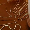 Amazon Transfronterizo Nuevo Collar con 26 Letras Iniciales Moda Colgante de Cruz Personalizado Collar Multicapa Joyería para Mujer
