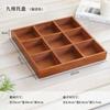 Compartimento Grande Bandeja Rectangular de Madera para Almacenamiento de Escritorio Organizador de Varios Caja Decorativa de Madera Retro Juego de Cinco Piezas