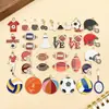 42 Equipamento Esportivo com Óleo Pingando Futebol Basquete Vôlei Pingente de Liga Chaveiro DIY Acessórios para Pingente de Pulseira