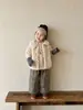 Conjunto de niña 26, nueva colección de invierno, chaleco versátil de forro polar engrosado estilo coreano, pantalones casuales de trabajo con forro de forro polar para niñas pequeñas, disponible para dropshipping